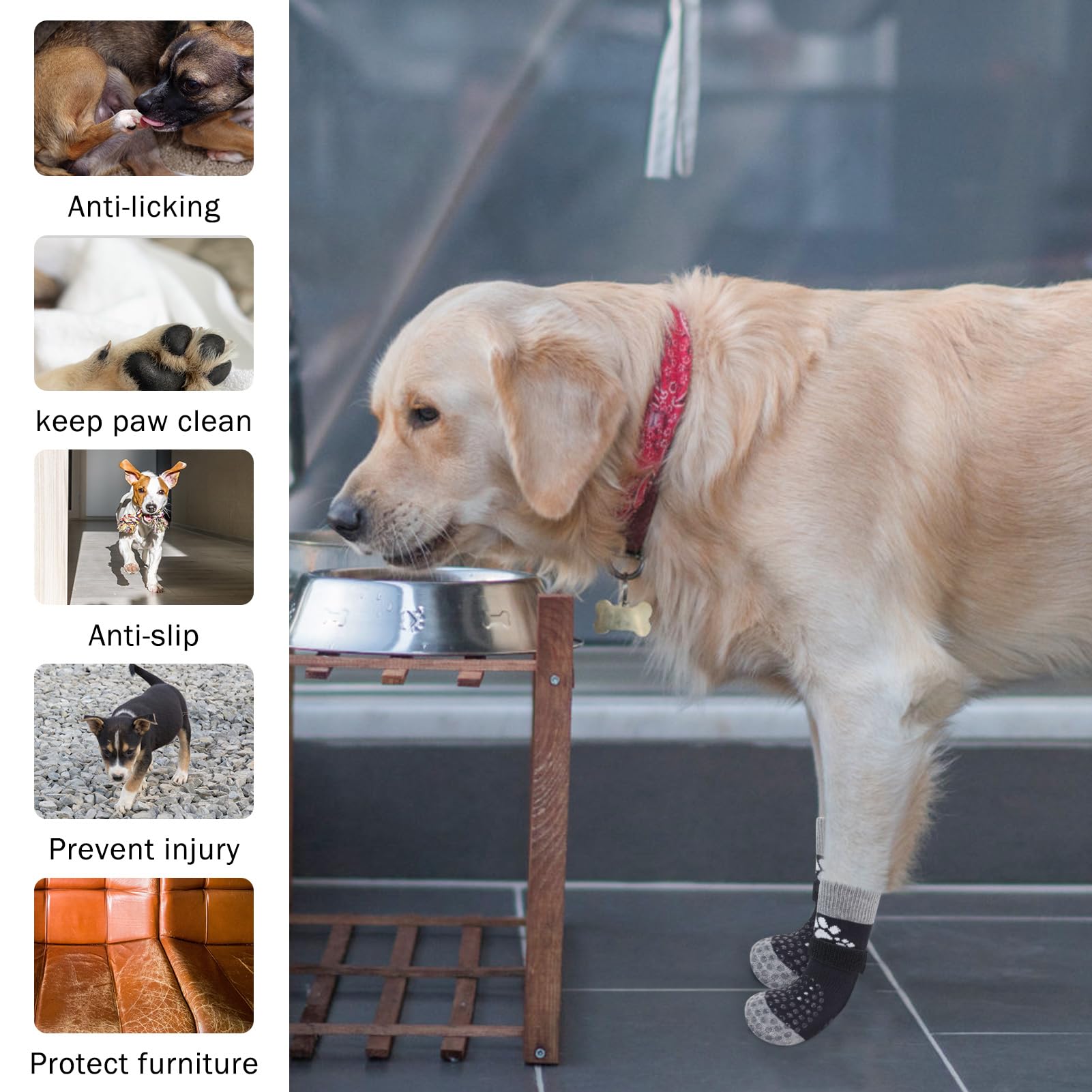 SCENEREAL paw protector socks help prevent paw licking irritation.