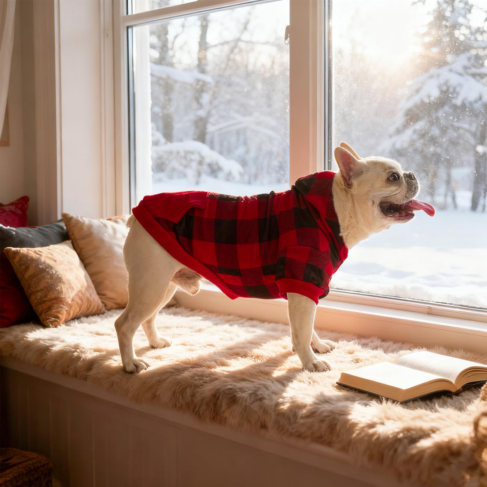 SCENEREAL 2-pack plaid dog sweaters doubles your styling options.