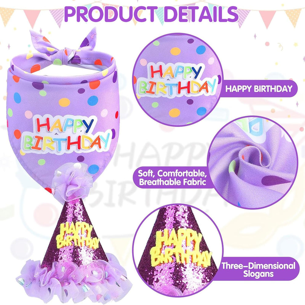 SCENEREAL purple birthday suit for dogs creates a princess moment at parties