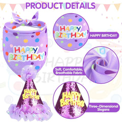 SCENEREAL purple birthday suit for dogs creates a princess moment at parties