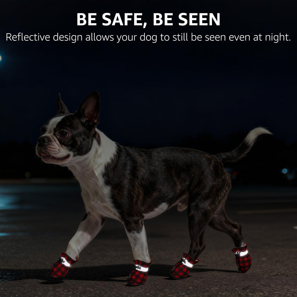 SCENEREAL reflective straps boost visibility in low light during walks.