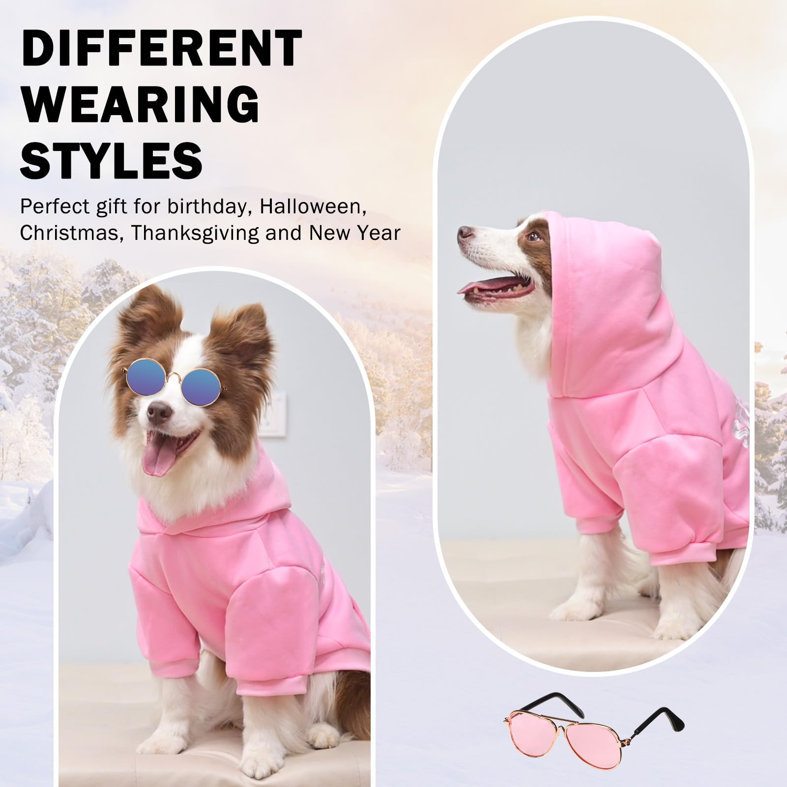 SCENEREAL Security Dog Hoodie front view highlights cozy warmth and soft fleece comfort.