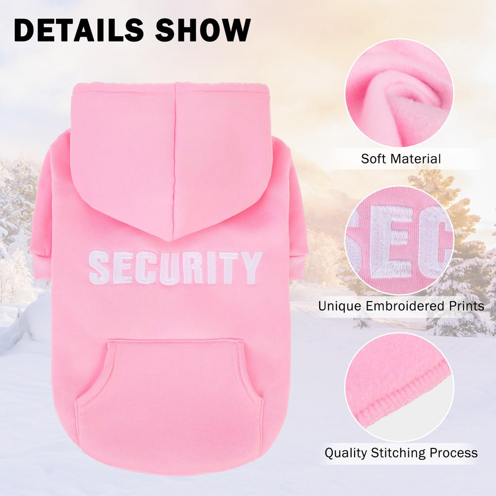 SCENEREAL Security Dog Hoodie leash-hole feature provides easy leash setup during walks.