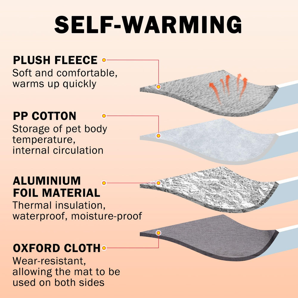 SCENEREAL self-warming cat bed folded-bed for portable warmth during travel