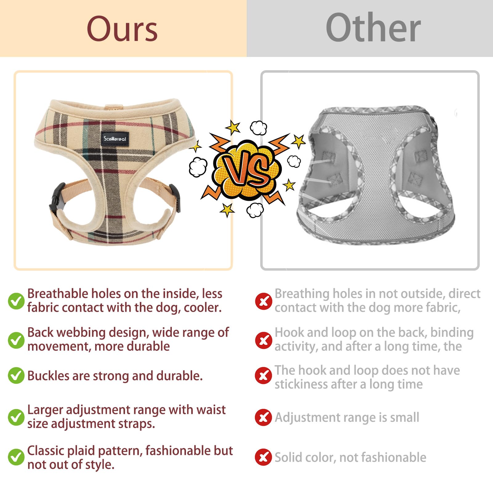 SCENEREAL size-measure guide helps choose neck and chest accurately.