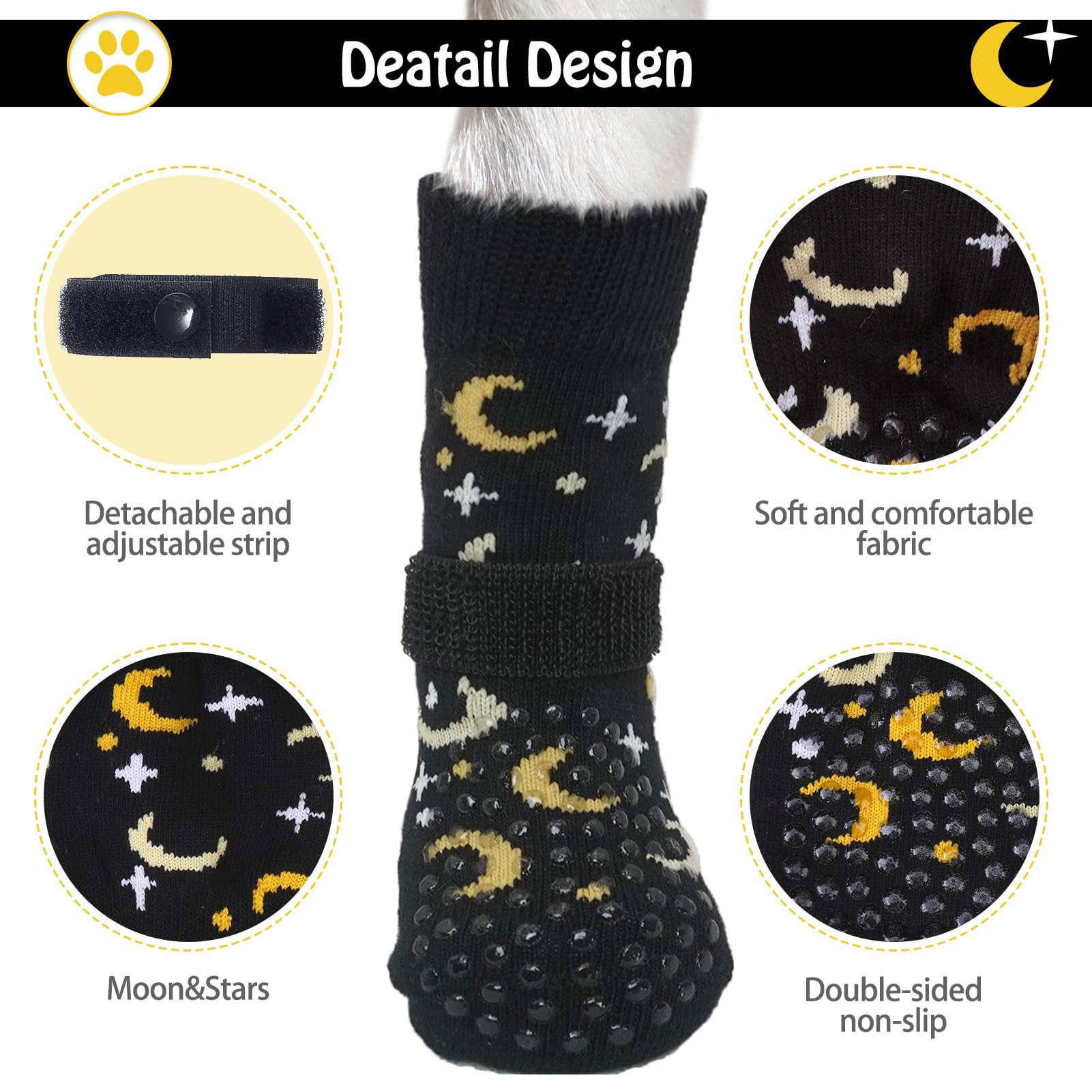 SCENEREAL soft breathable paw socks close-up for comfortable all-day wear.