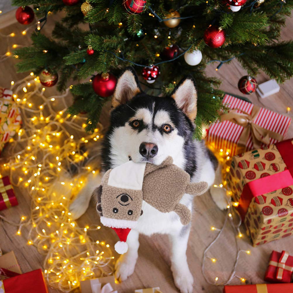 SCENEREAL Stuffless anxiety-relief toy plush comfort for dogs when home alone.