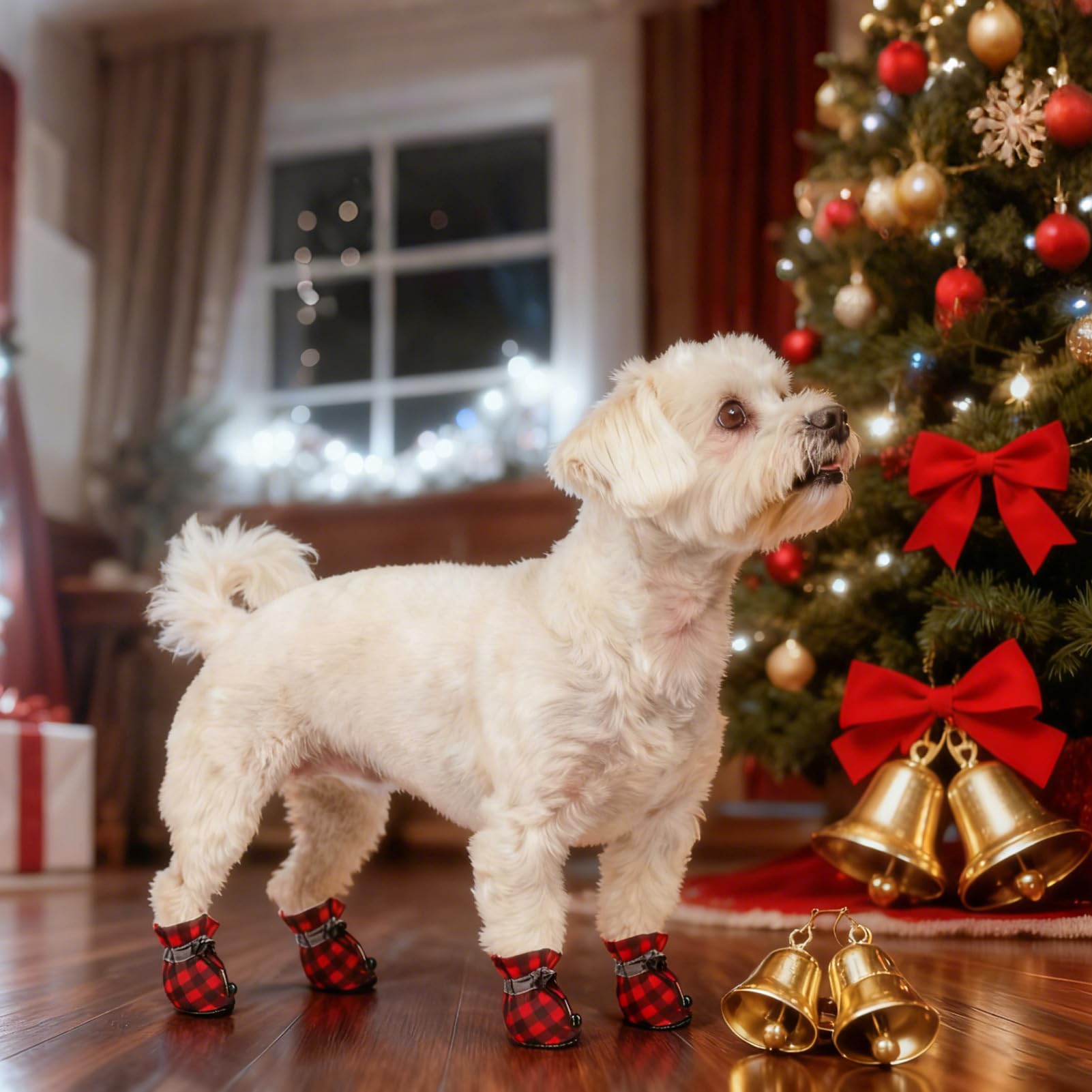 SCENEREAL warm fleece interior keeps paws warm during winter walks