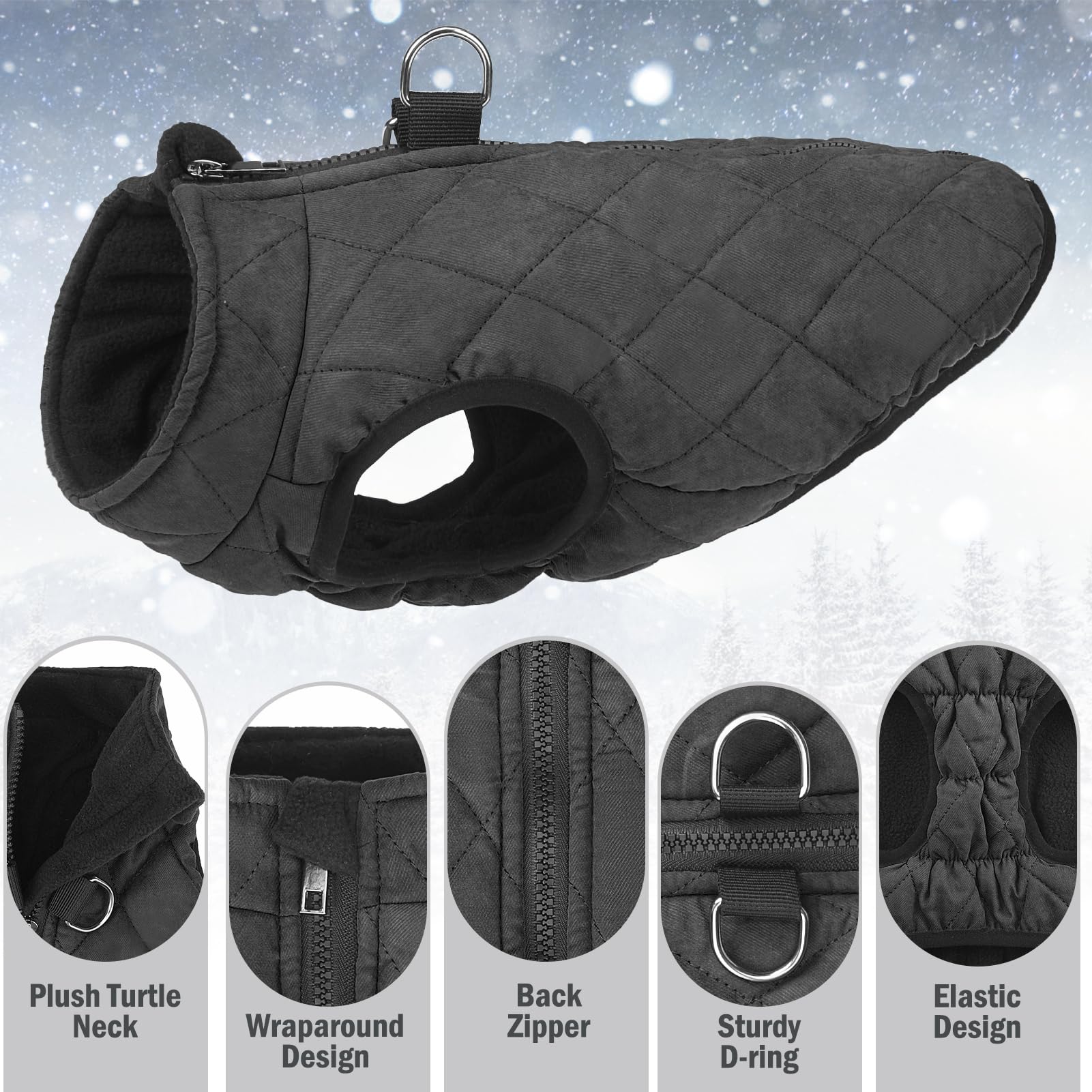 SCENEREAL vest back D-ring with harness function supports effortless leash walks.