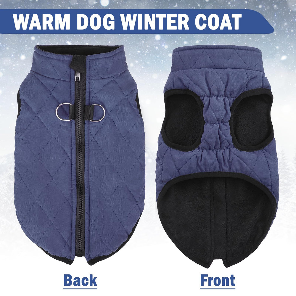 SCENEREAL Winter Dog Vest Coat diagonal quilting keeps filling evenly distributed after washing.