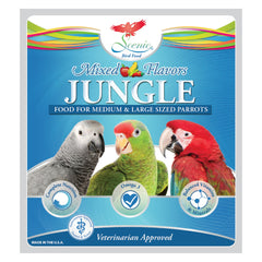 Scenic Mix Jungle parrot food serving bowl showcases high-protein formula for active macaws.