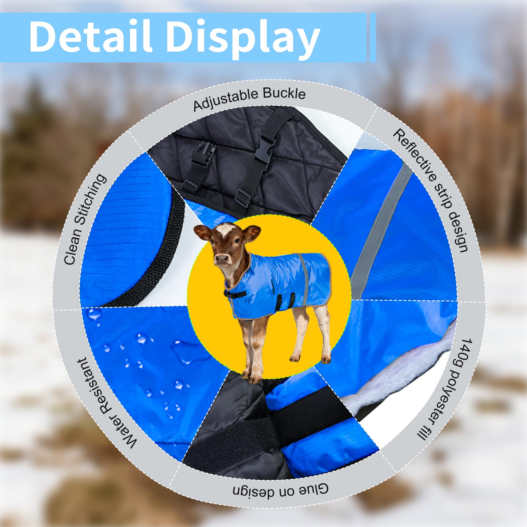 SCGFPOE winter calf coat 140g insulation with fleece lining for warmth