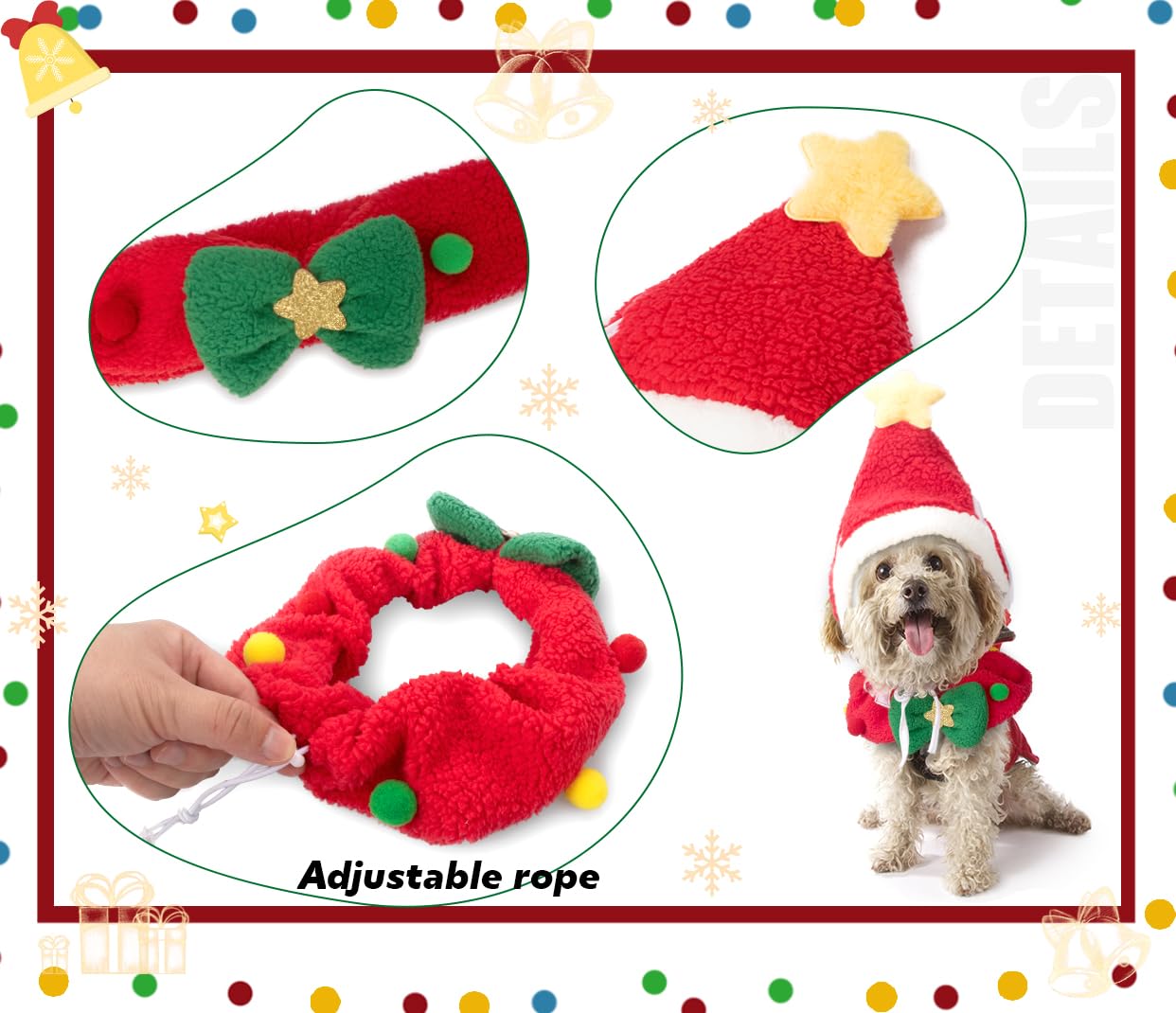 Scheppend dog collar bow detail highlighting adjustable fit and style