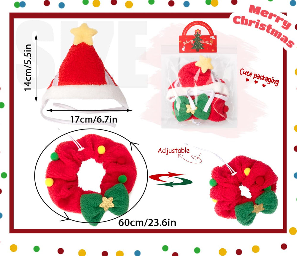 Scheppend dog Santa hat with star for festive charm and pet joy