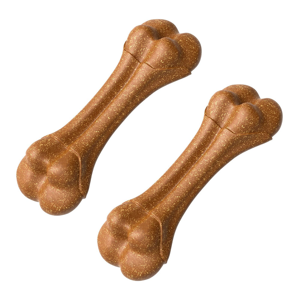 SCHITEC dog bone chew toy beef scent, durable design supports extended chewing sessions for teething dogs