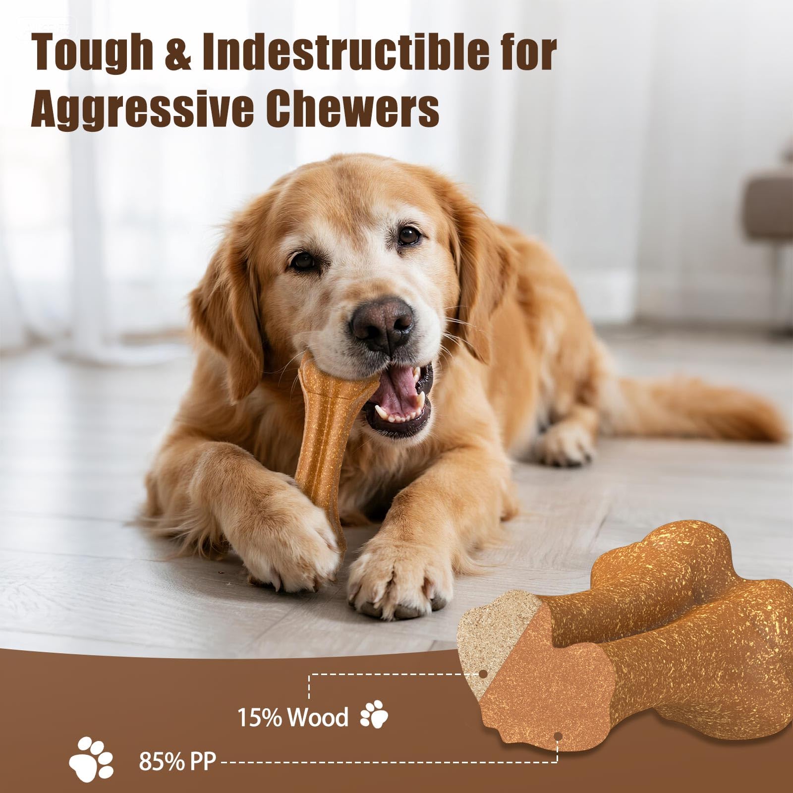 SCHITEC dog bone chew toy textured-teeth-cleaning aids surface cleaning during chewing
