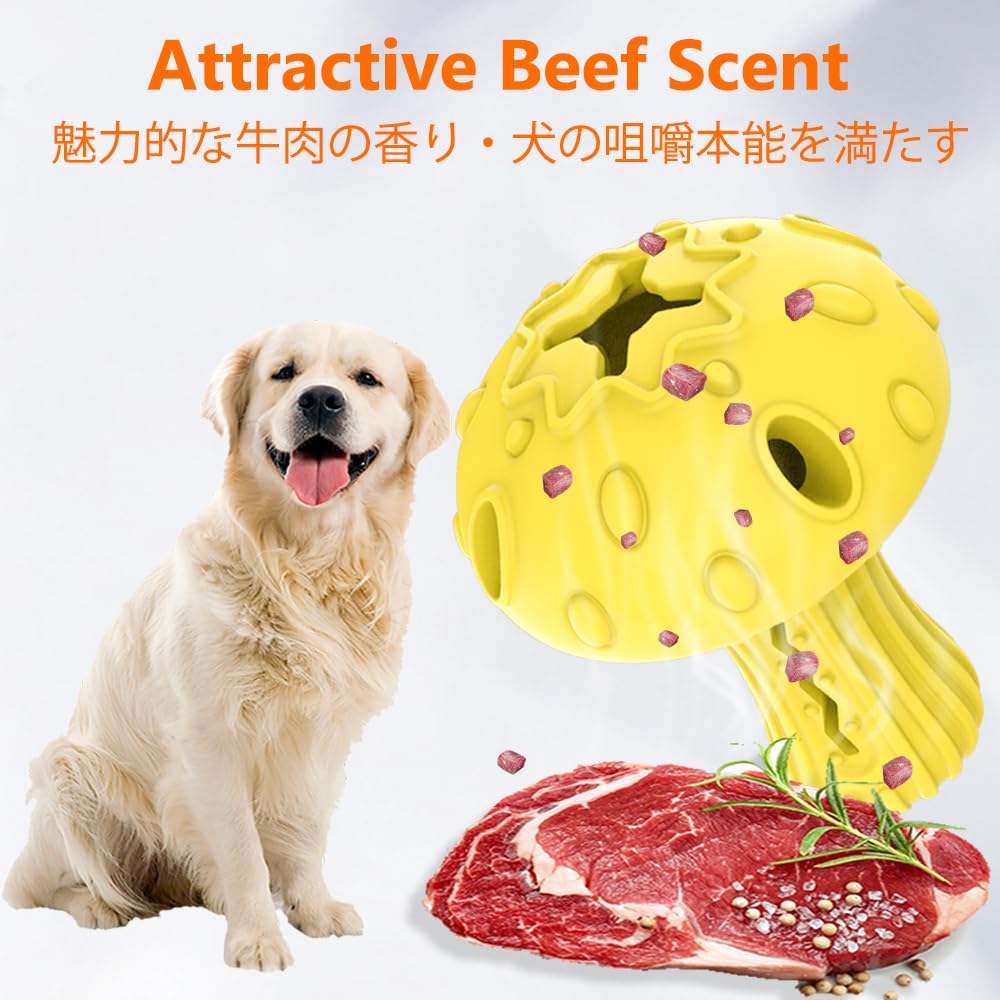 SCHITEC dog chew toy durable rubber withstands aggressive chewing sessions