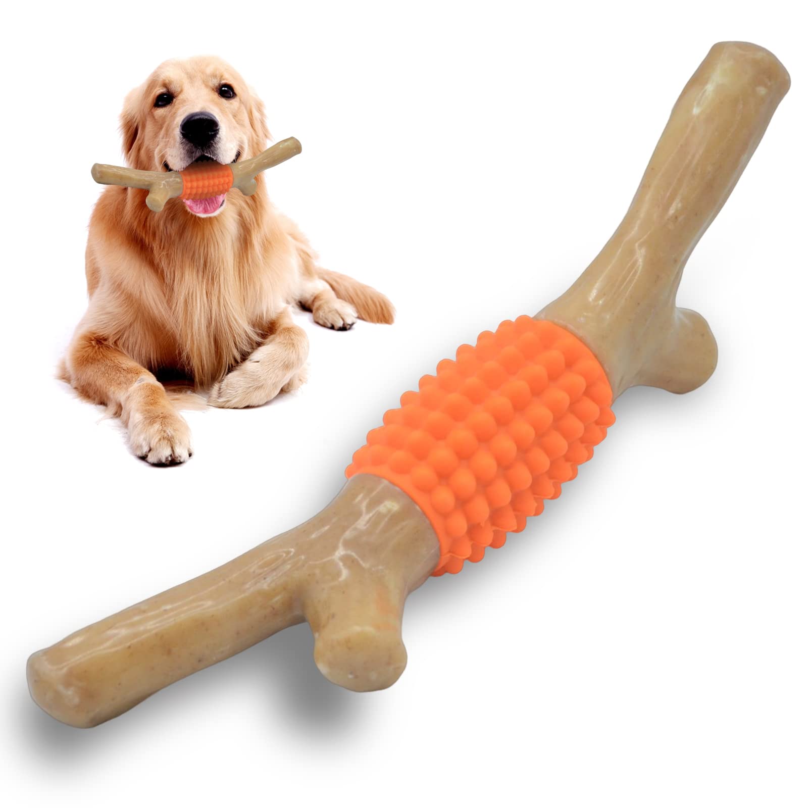 SCHITEC dog chew toy front view shows durable nylon construction for aggressive chewers.