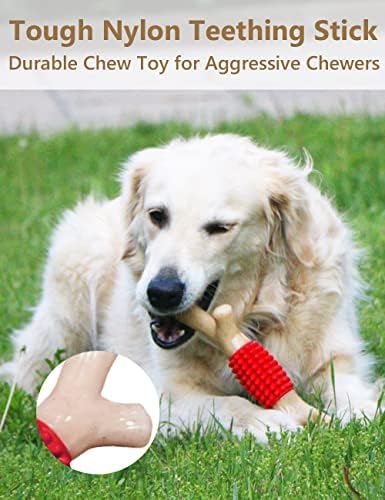 SCHITEC teething nubs on chew toy massage gums and promote cleaner teeth.