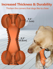 SCHITEC Dog Toy Bumps Gum Massage targets teeth and gums during chew time.