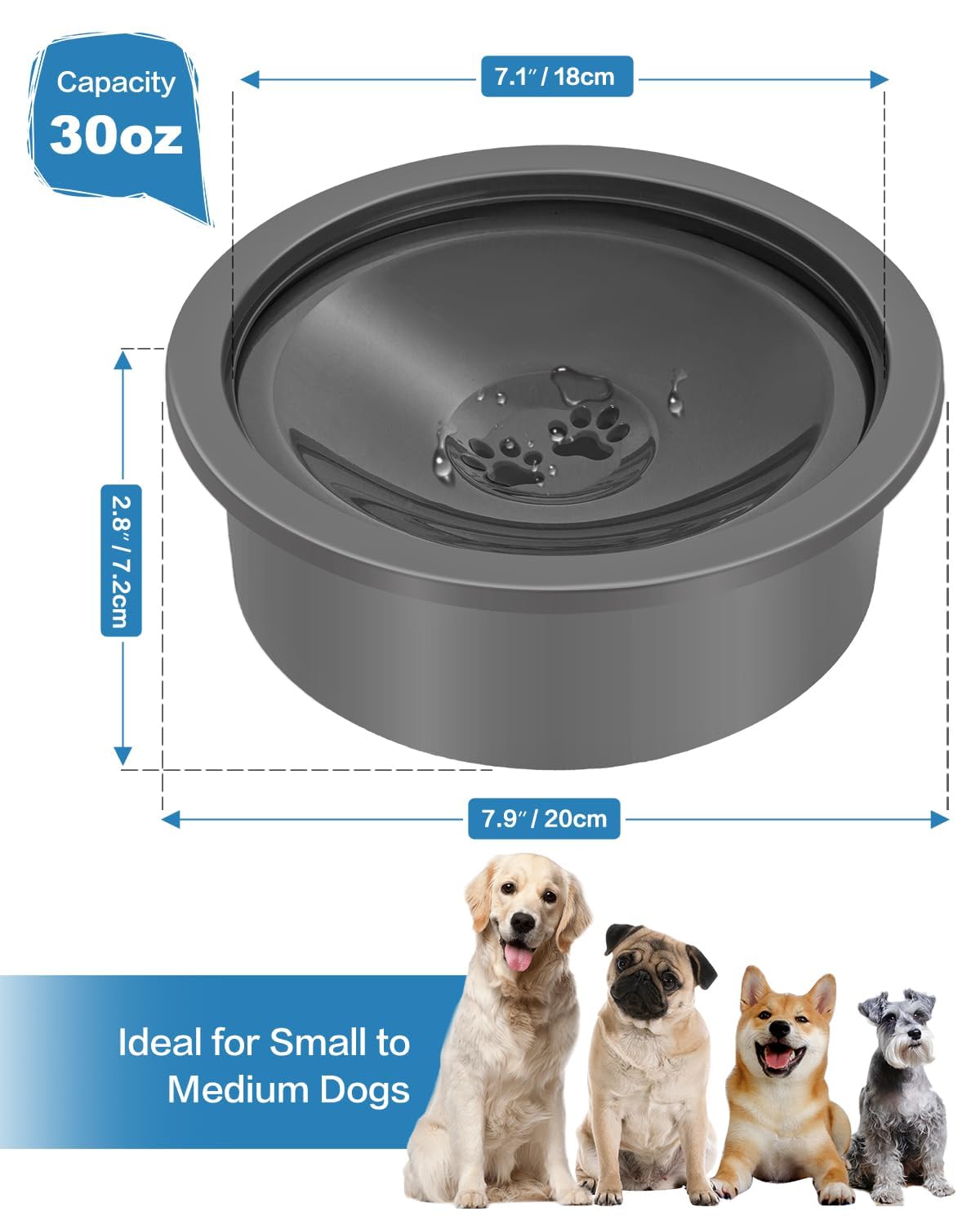 SCHITEC durable food-grade PP material ensures pet-safe everyday use