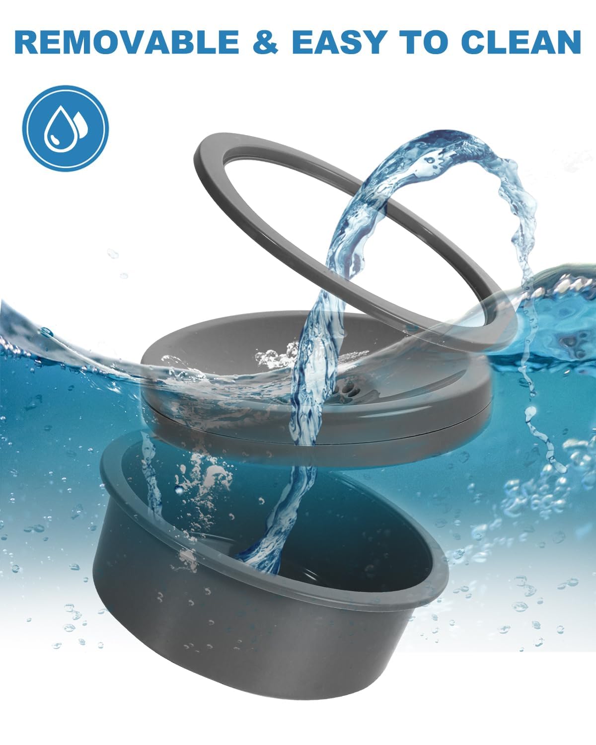 SCHITEC no-spill bowl is easy to disassemble and clean