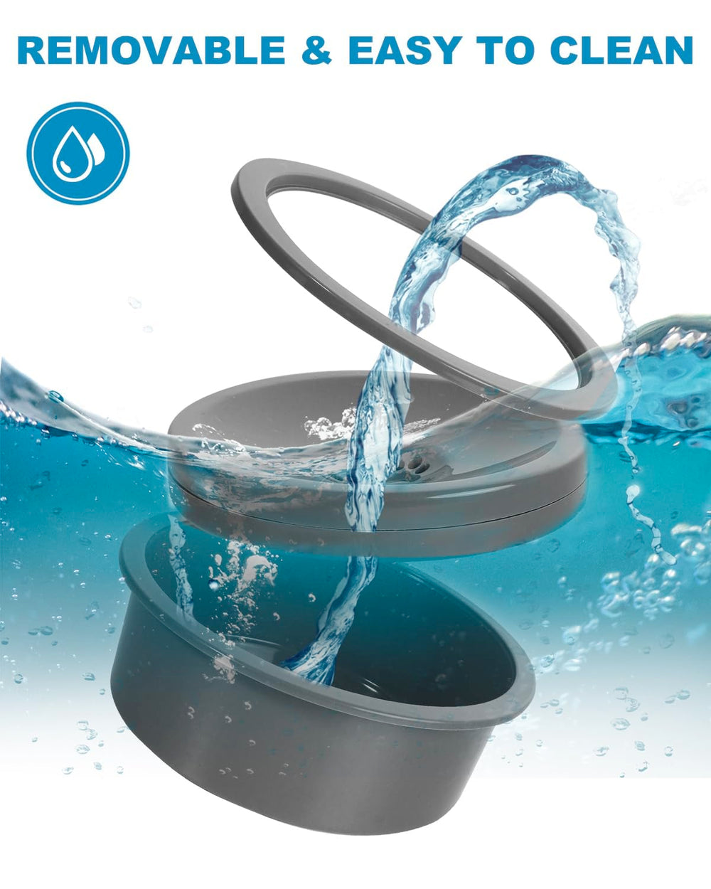 SCHITEC no-spill bowl is easy to disassemble and clean