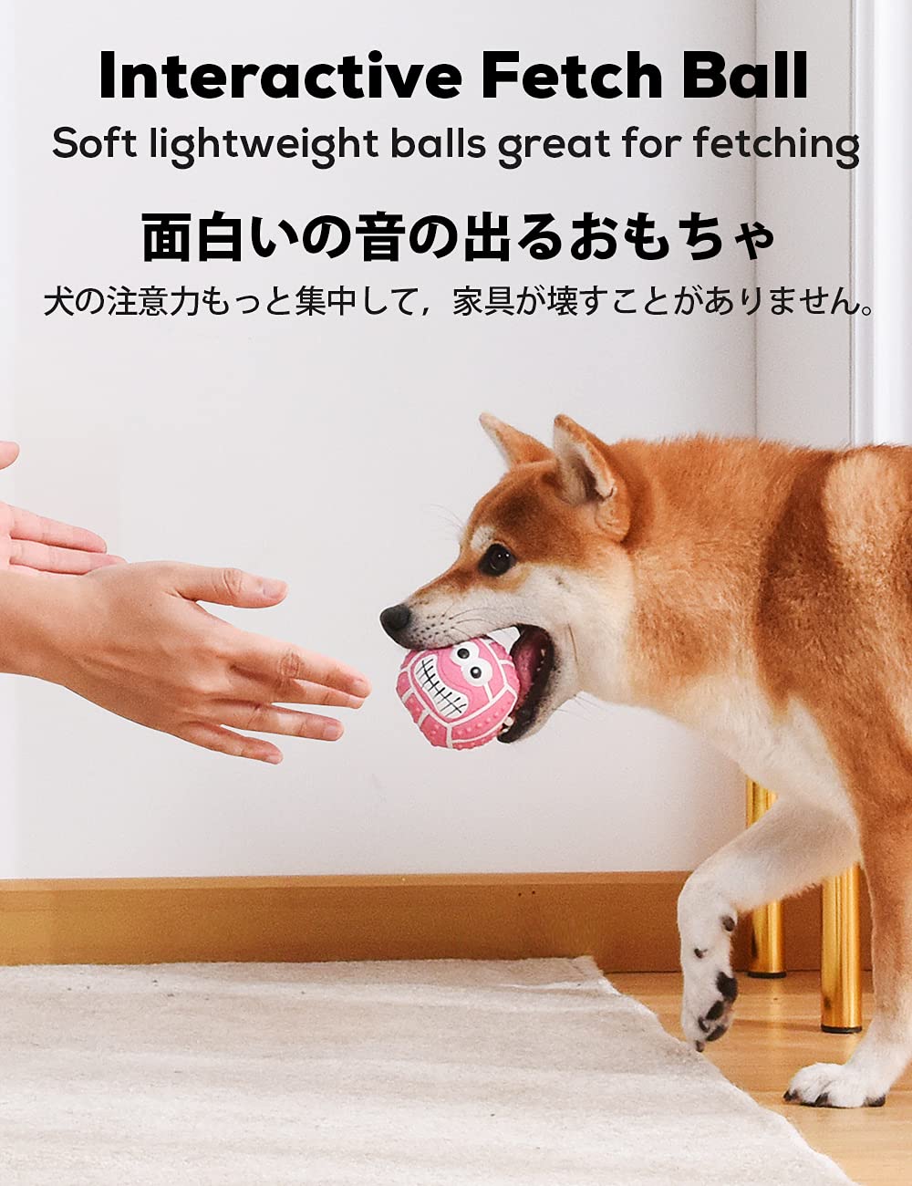 SCHITEC squeaky dog ball football promotes lively play and chasing.