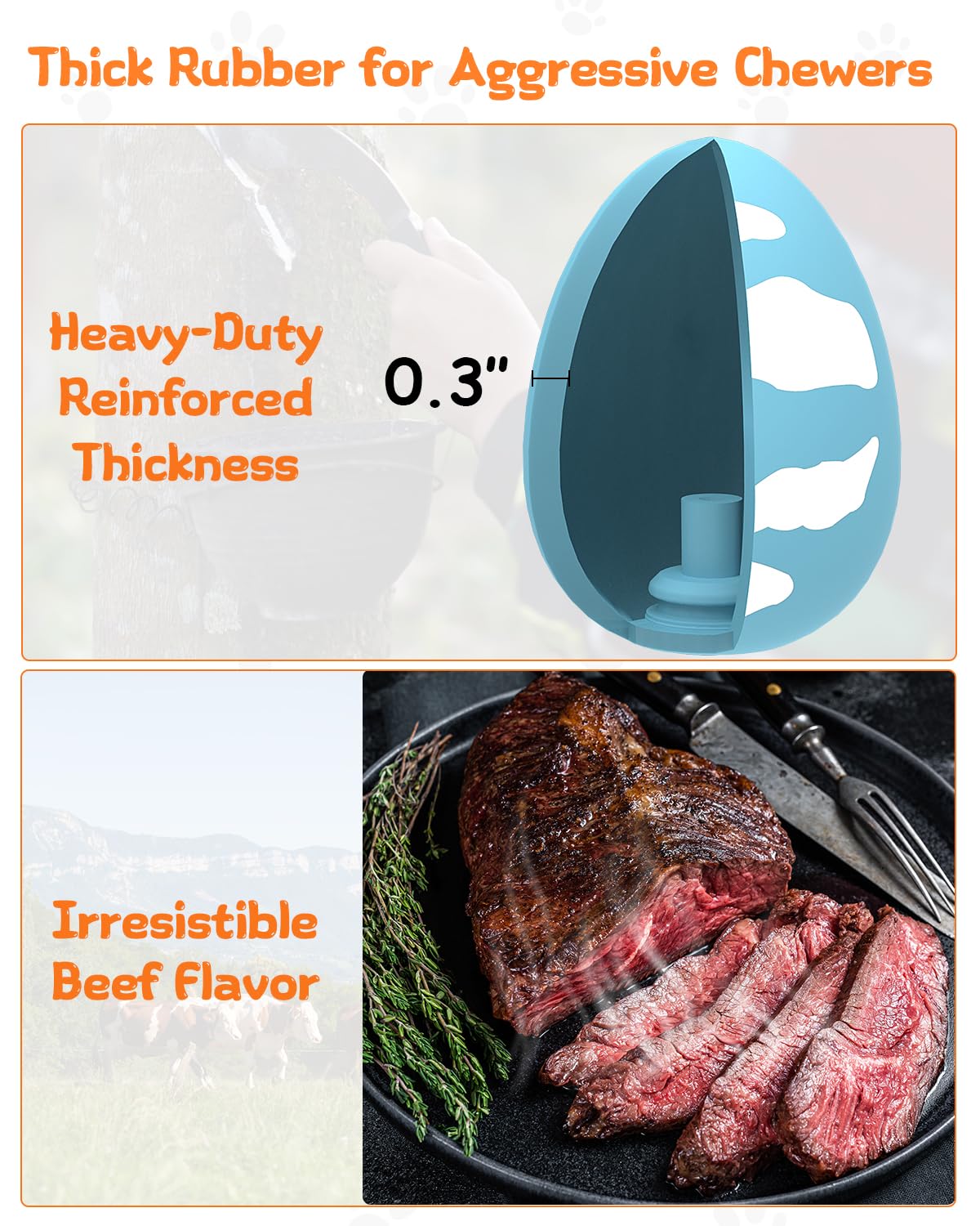 SCHITEC Squeaky Ball beef flavor adds natural interest during play