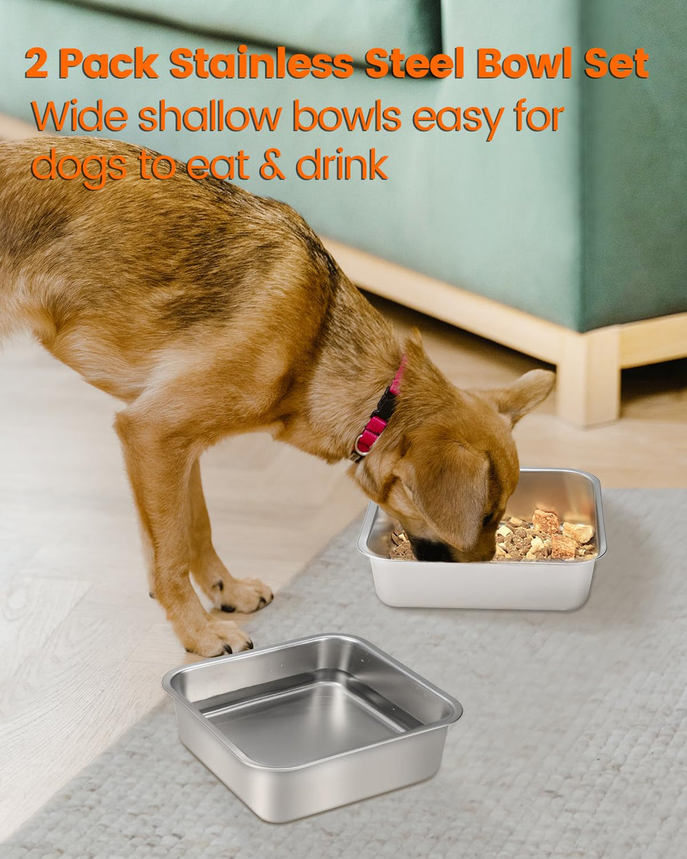 SCHITEC dishwasher-safe bowls with a smooth finish for quick, thorough cleaning