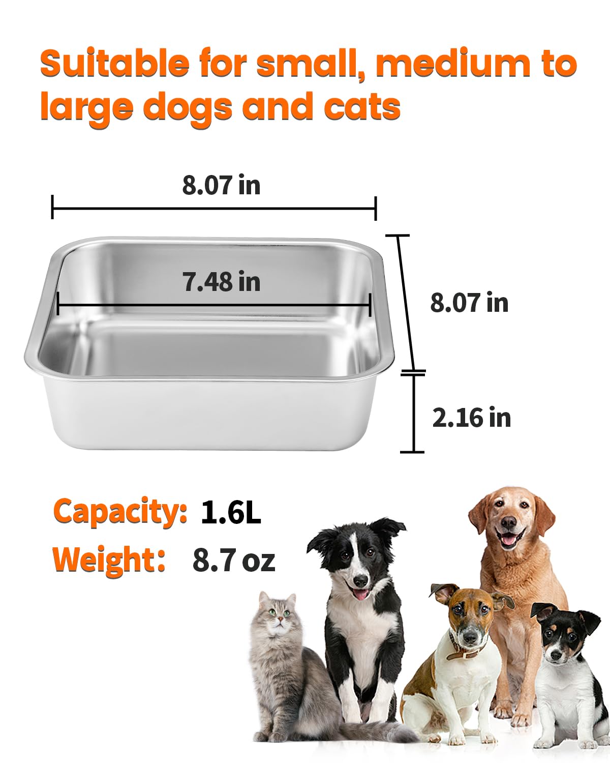 SCHITEC 2-pack, wide shallow design ideal for puppies and multiple pets
