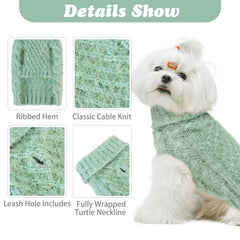 SCIROKKO small dog sweater wind-wrap fabric showcases protective layer for chilly days.