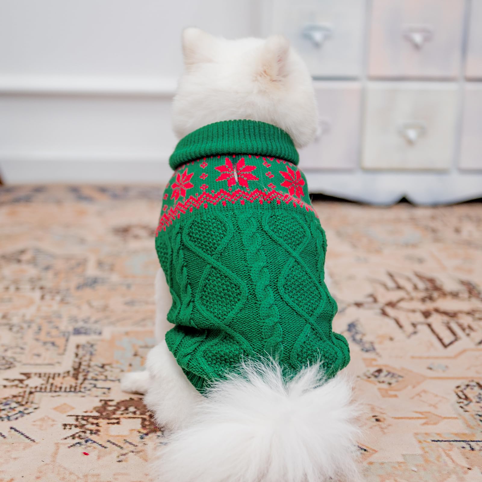 SCIROKKO Warm Winter Dog Sweater acrylic material warmth retention keeps pets comfortable
