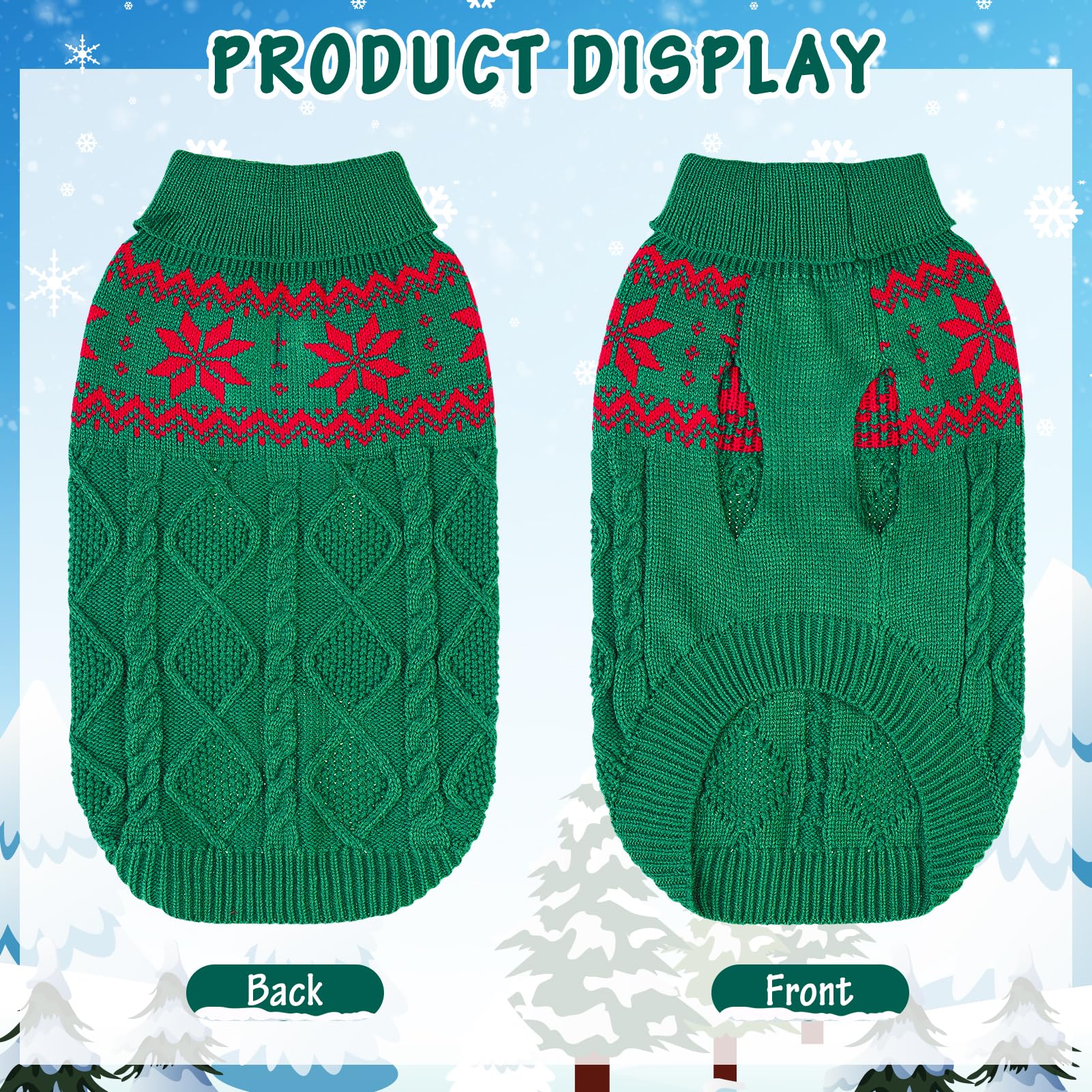 SCIROKKO Warm Winter Dog Sweater five colors option provides versatile style