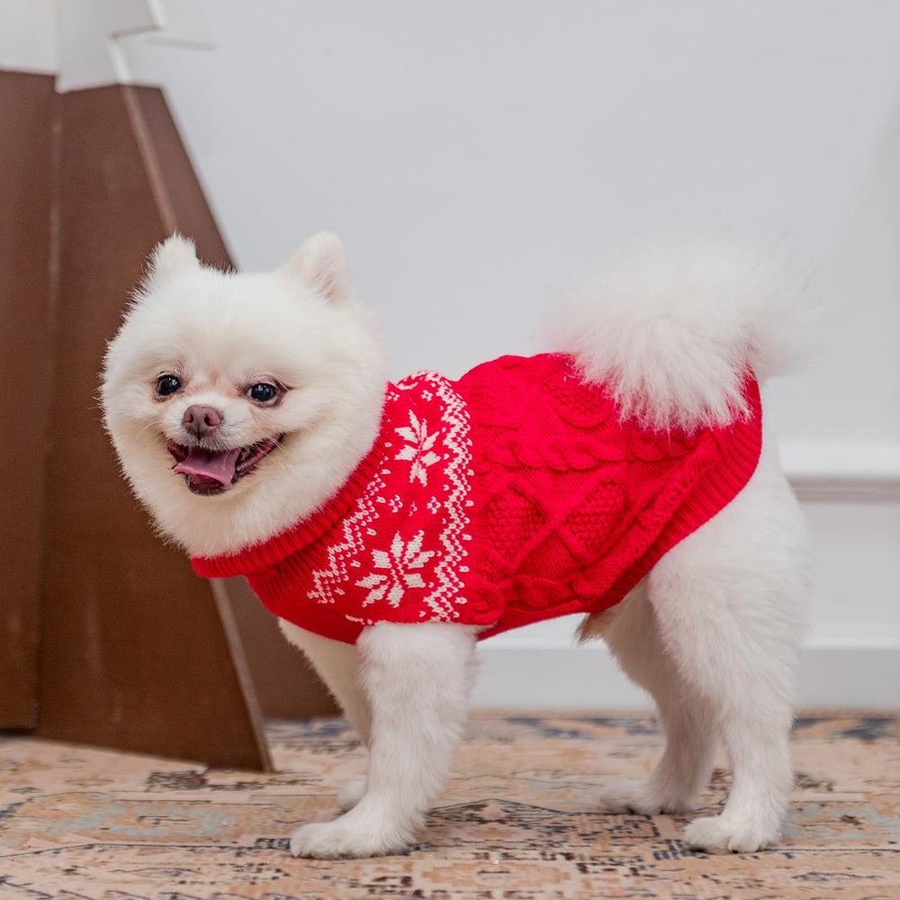 SCIROKKO warm winter dog sweater size chart helps proper fit.