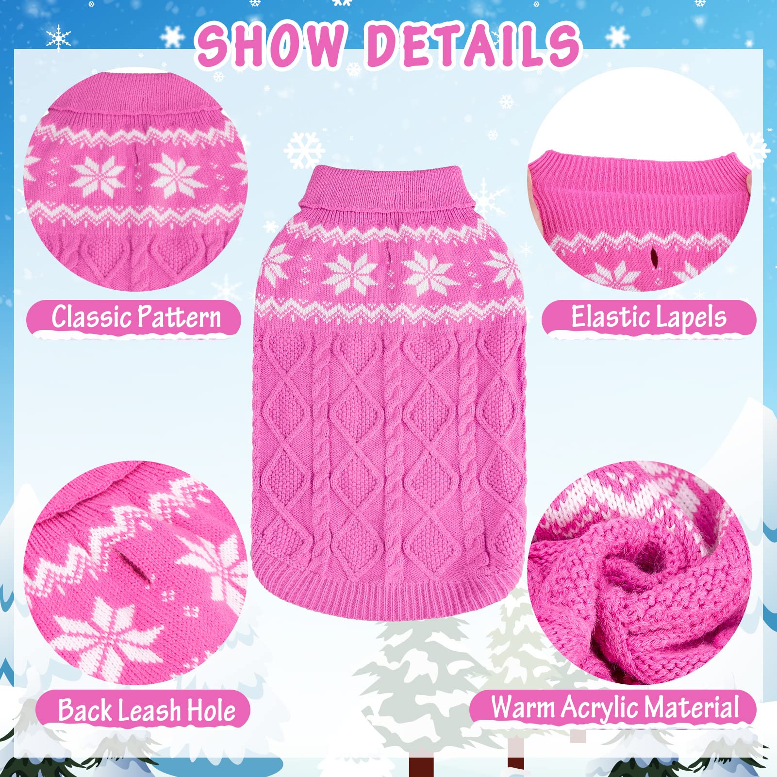 SCIROKKO sweater back hole with leash pass for outdoor walks.