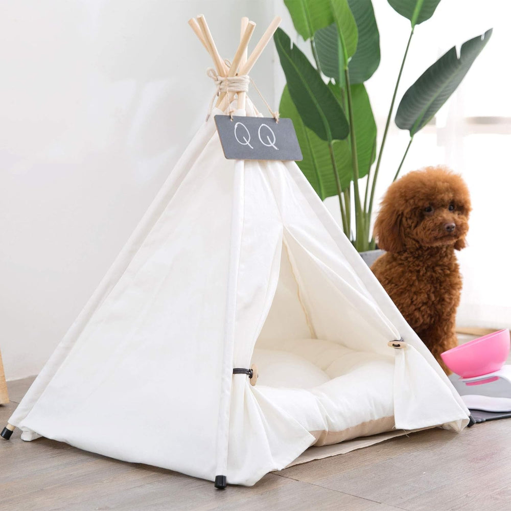 scnbom pet teepee interior provides a snug, private space for napping