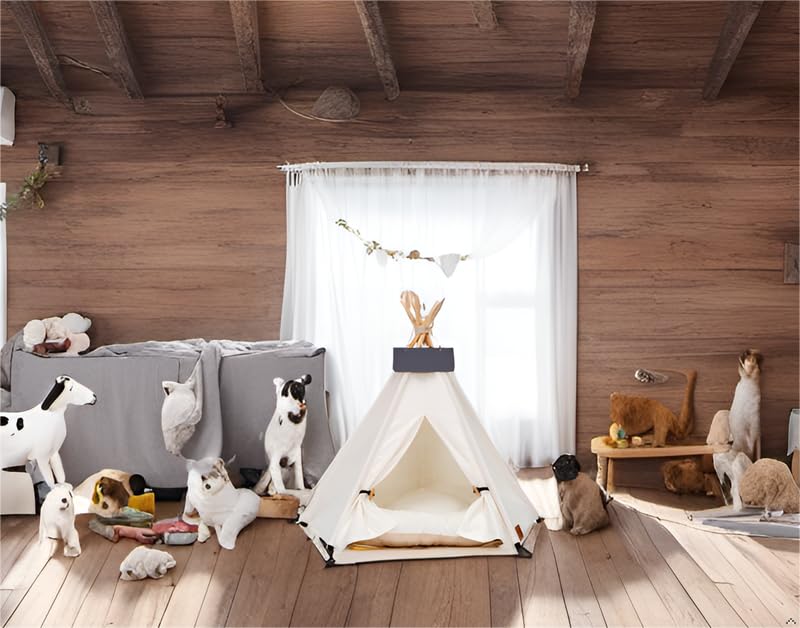 scnbom pet teepee washable cushion easy cleaning
