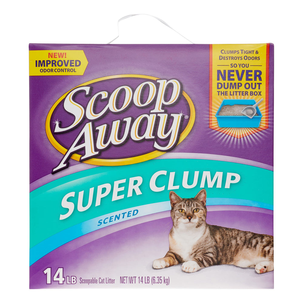 Scoop Away Fresh Scent litter bag demonstrates convenient packaging for quick use.