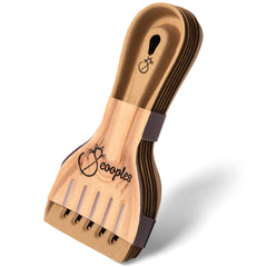 Scooples disposable cat and rabbit litter scoop packaged for travel convenience.