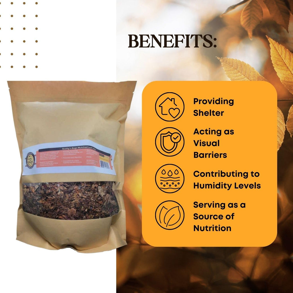 SCOTTY'S BUGS 12-ounce pack of leaf litter ready for easy topping.