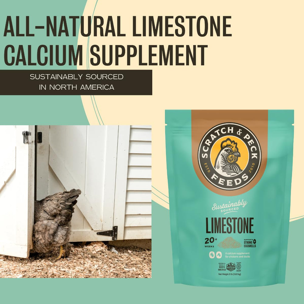 Scratch and Peck limestone supplement ducks feeding for calcium option