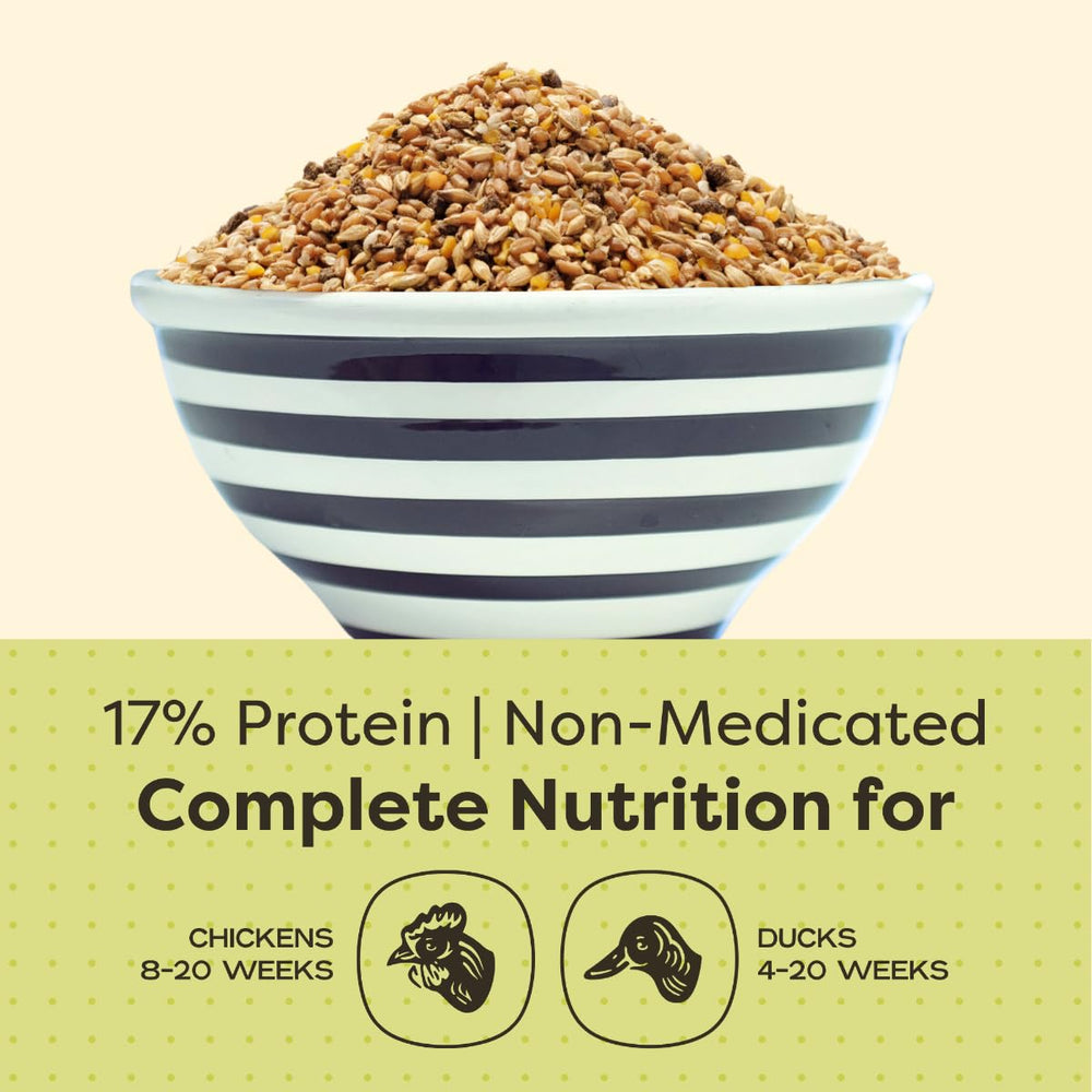 Scratch and Peck certifications display organic and non-GMO labels
