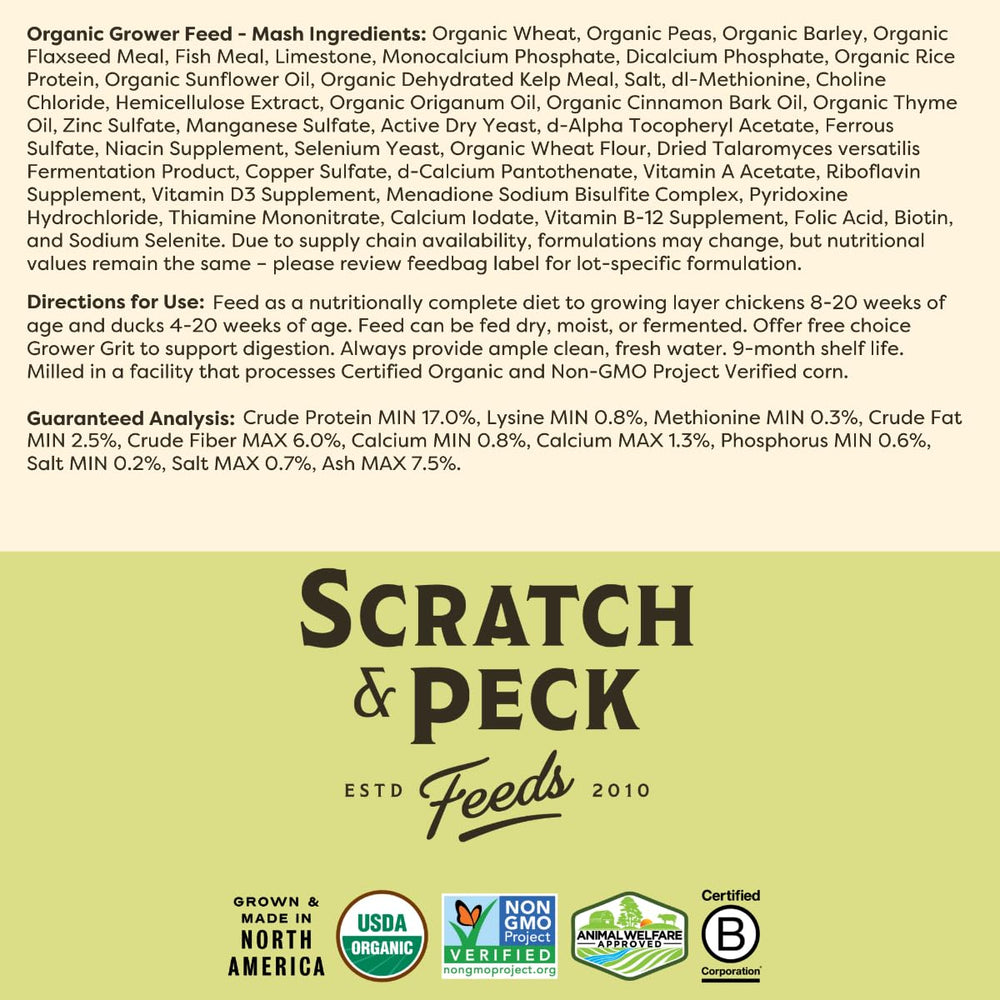 Scratch and Peck packaging—resealable bag for convenient feeding