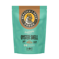 Scratch and Peck Oyster Shell Supplement bag ready to boost eggshell strength.