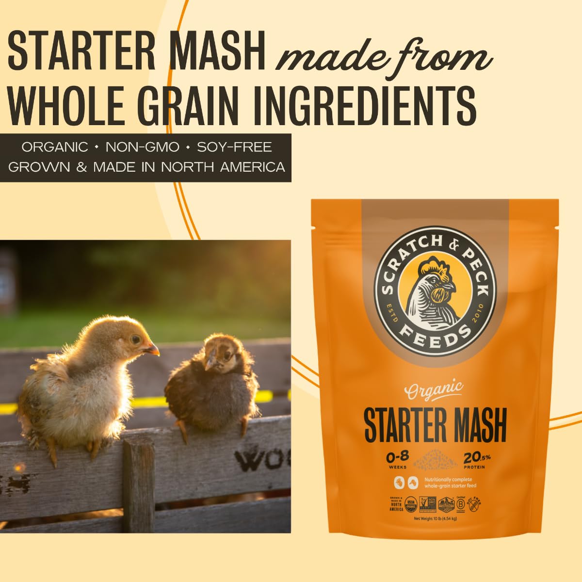Scratch and Peck Starter Mash fermenting bowl supports balanced feeding during fermentation.