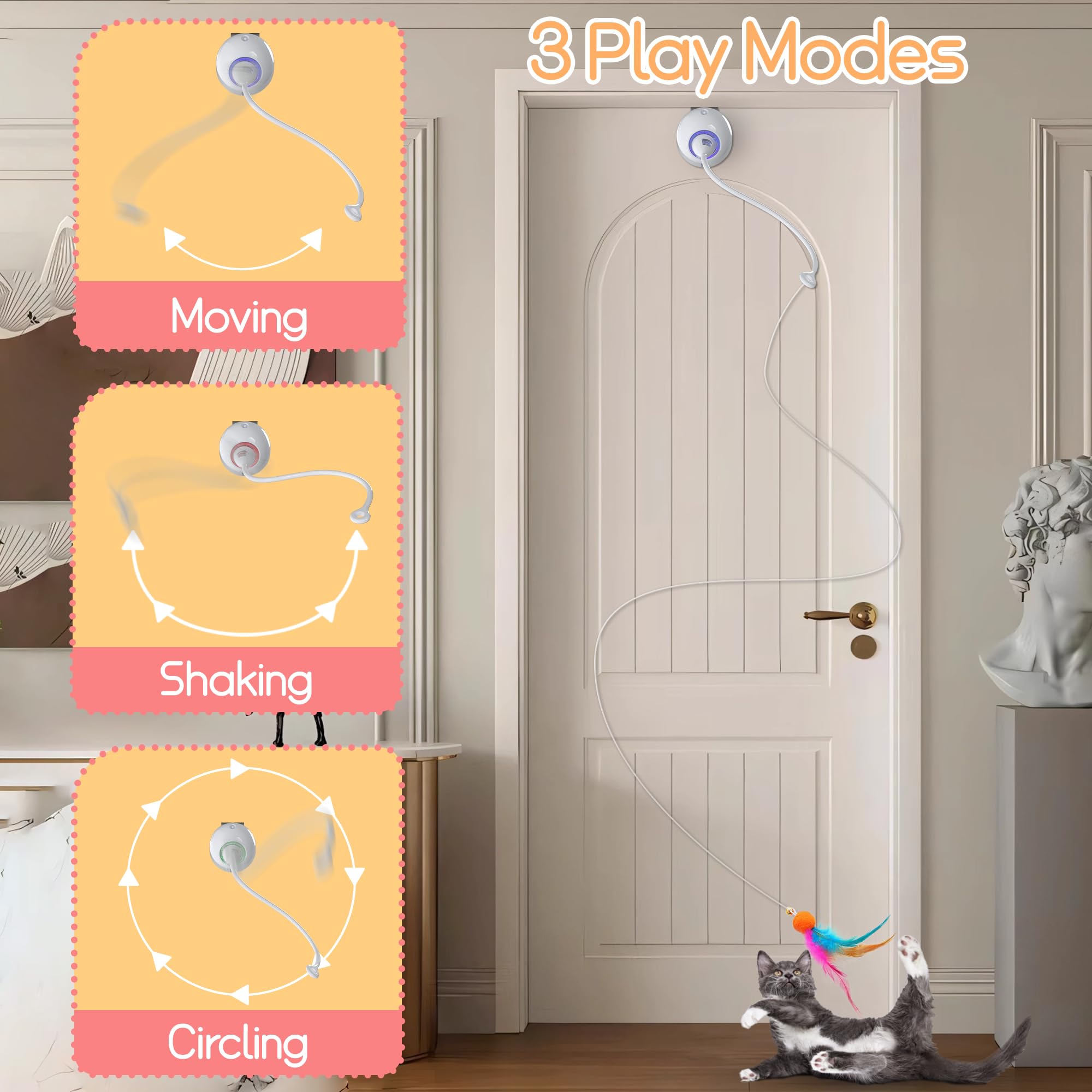 Scsuupoee easy-clean cat toy disassembles for quick hygiene checks