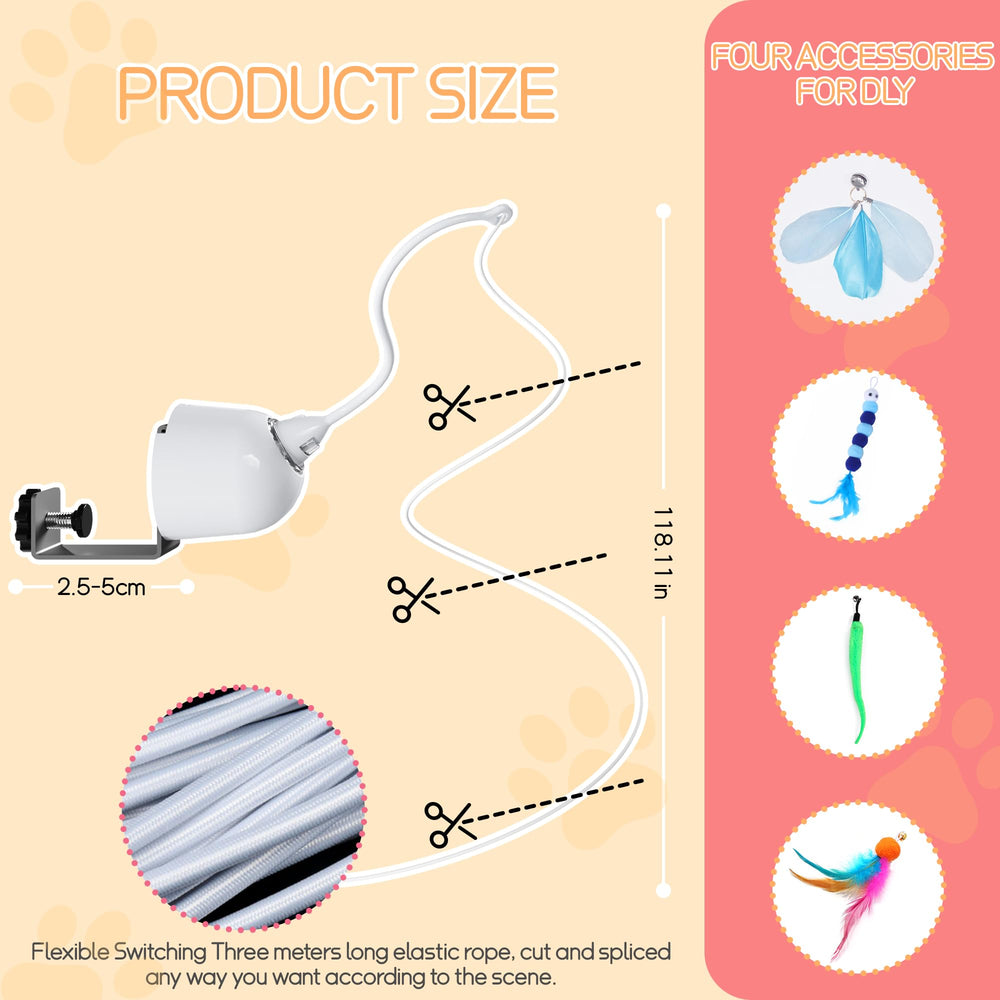 Scsuupoee remote-control cat toy enables adjustable speeds for personalized play