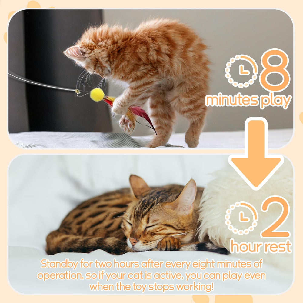 Scsuupoee usb-rechargeable cat toy charges quickly for long play sessions