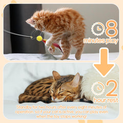 Scsuupoee usb-rechargeable cat toy charges quickly for long play sessions